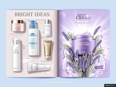 護膚品中的藝術 精致套裝與雜志畫冊的視覺美學